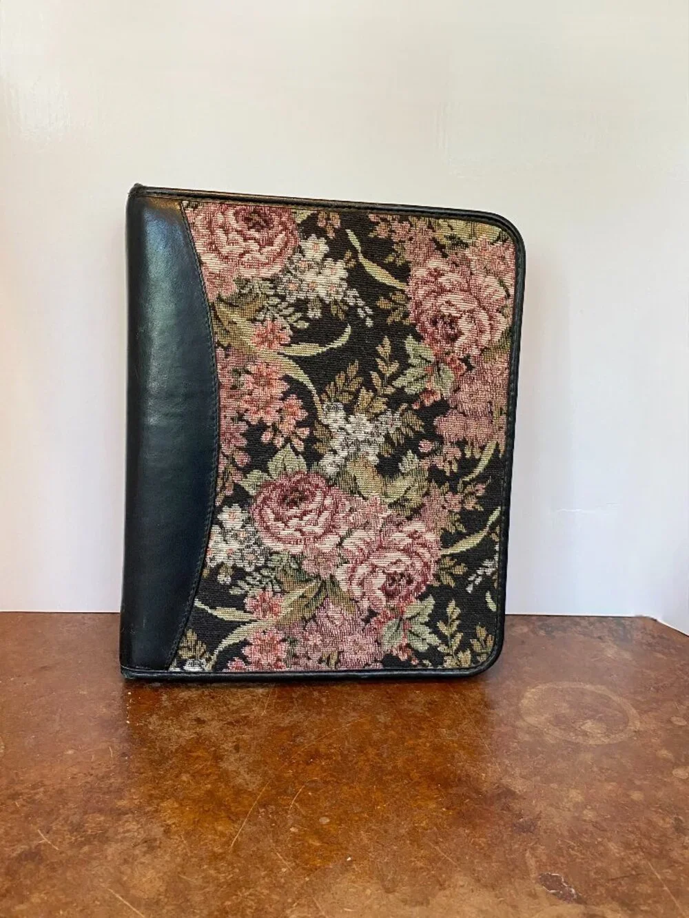 90s Franklin Quest Covey Floral Tapestry Carpet Organizer Planner Vintage